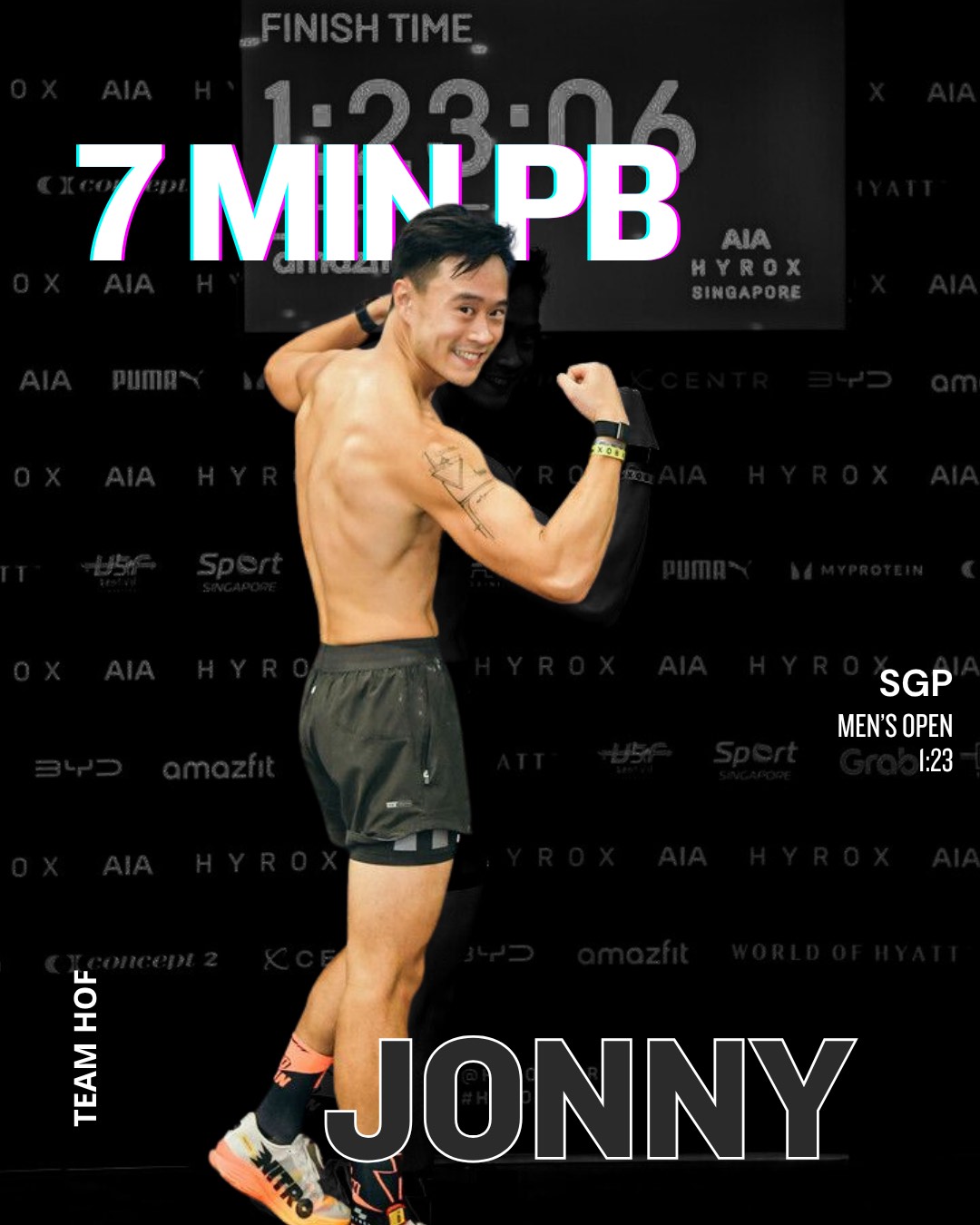 Jonny, 7 minute PB