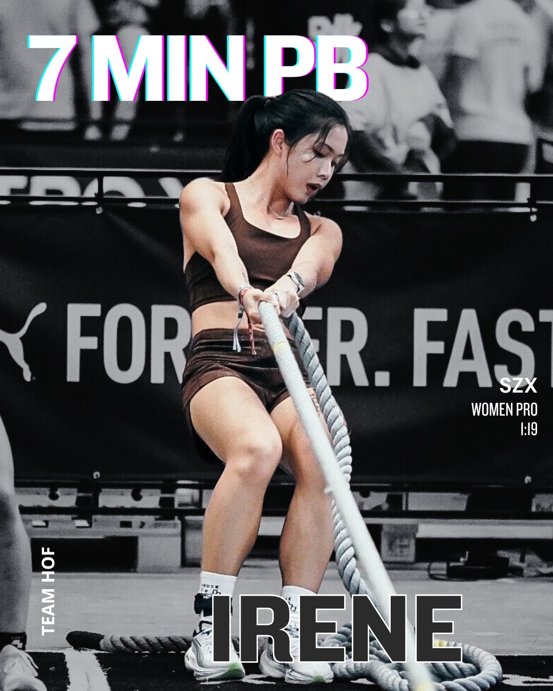 Irene, 7 minute PB