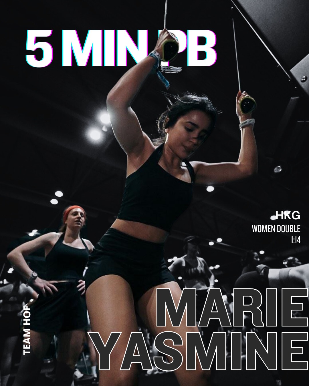 Marie and Yasmine, 5 minute PB