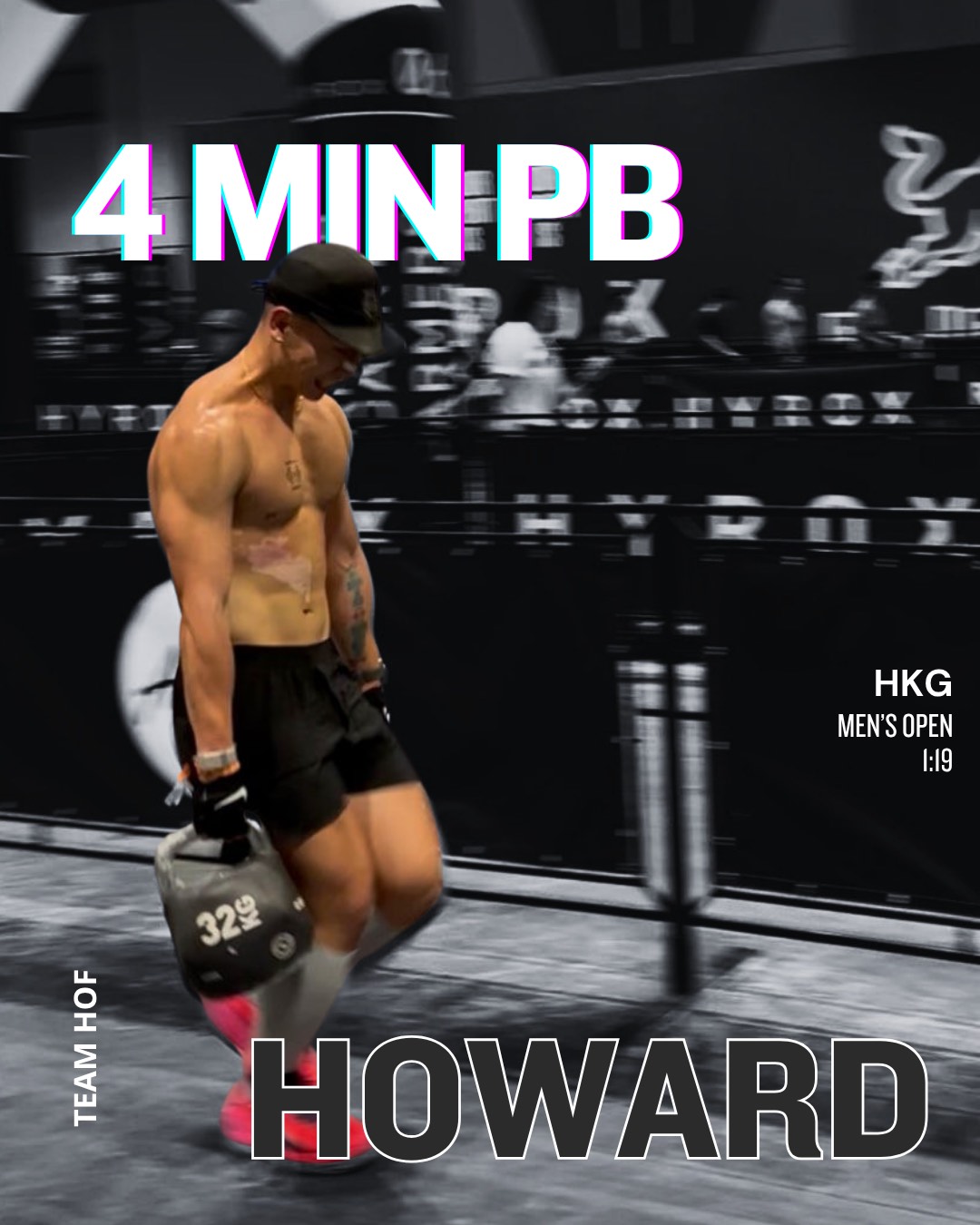 Howard, 4 minute PB