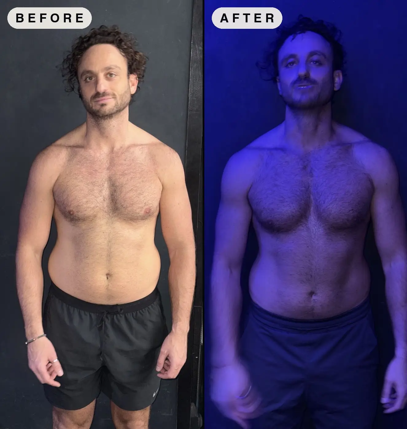 Client before and after, House of Fitness personal training