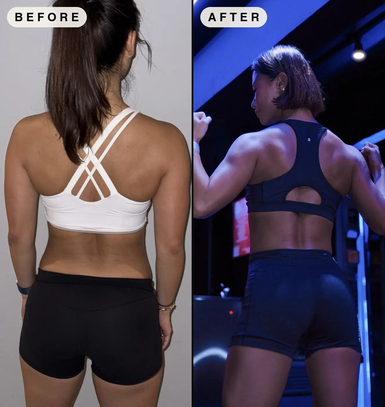 Client before and after, House of Fitness personal training