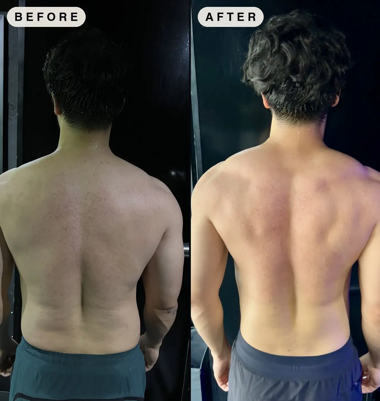 Client before and after, House of Fitness personal training
